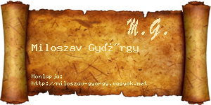 Miloszav György névjegykártya